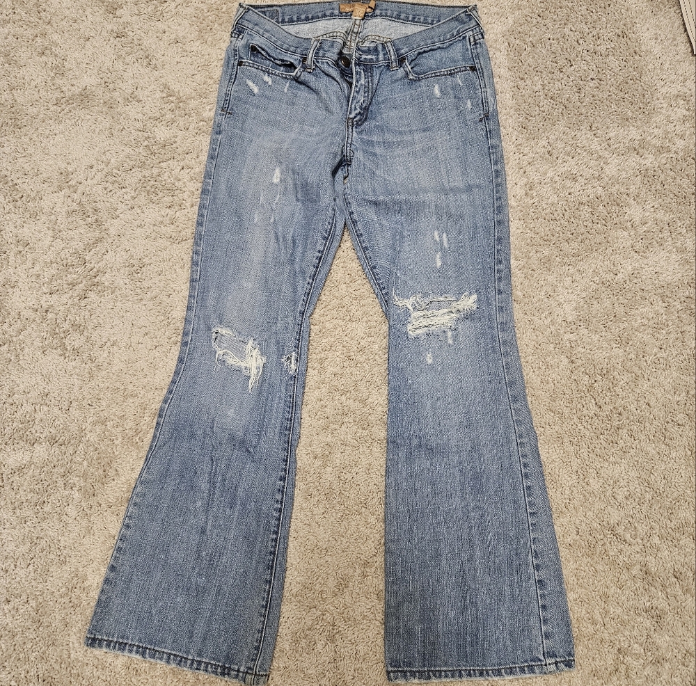 Women's Blue Distressed Jeans